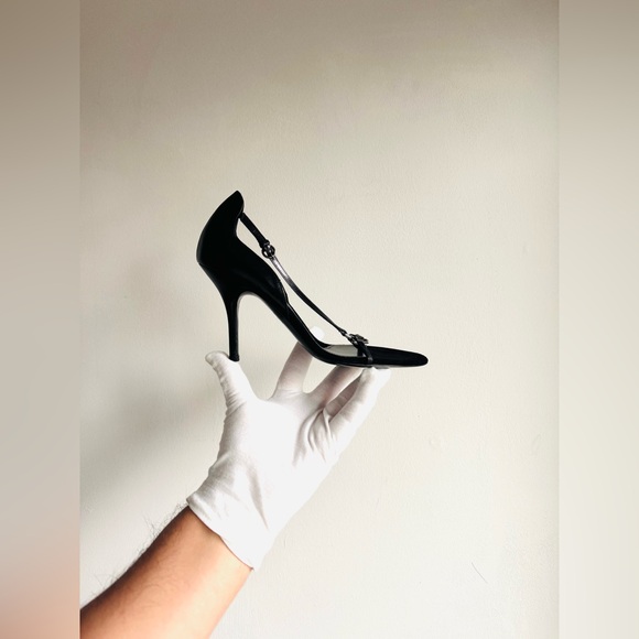 Bally leather sandals heels black sz 36.5 in box - Picture 13 of 17